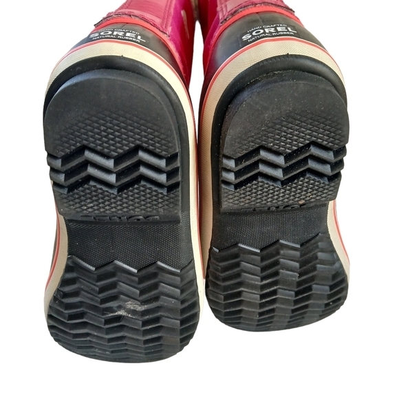 Girls Boots Sorel Yoot Pac Nylon Waterproof Rubber Soles Sherpa C… - Picture 9 of 12